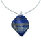 Native American Sterling Silver Lapis Italian Rope Chain 18" Necklace Pendant Set AX128041